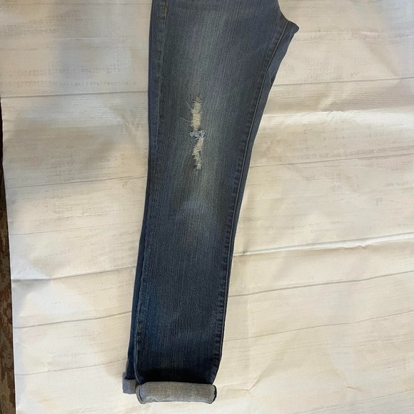 Jolt Denim Jeans Distressed Skinny Size 3 Juniors Embroidered Pockets Medium - Picture 3 of 7